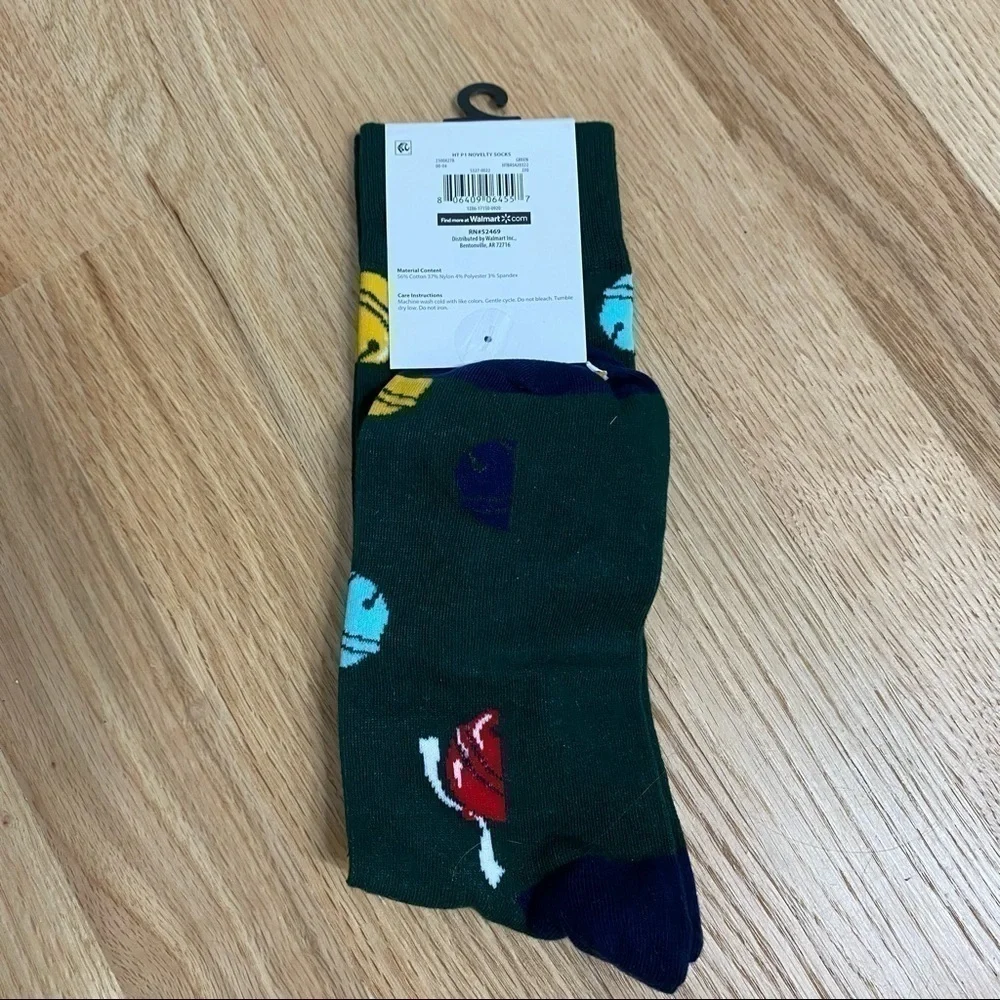 Christmas Jingle Bells Men’s Dress Socks NWT 6-12 Green